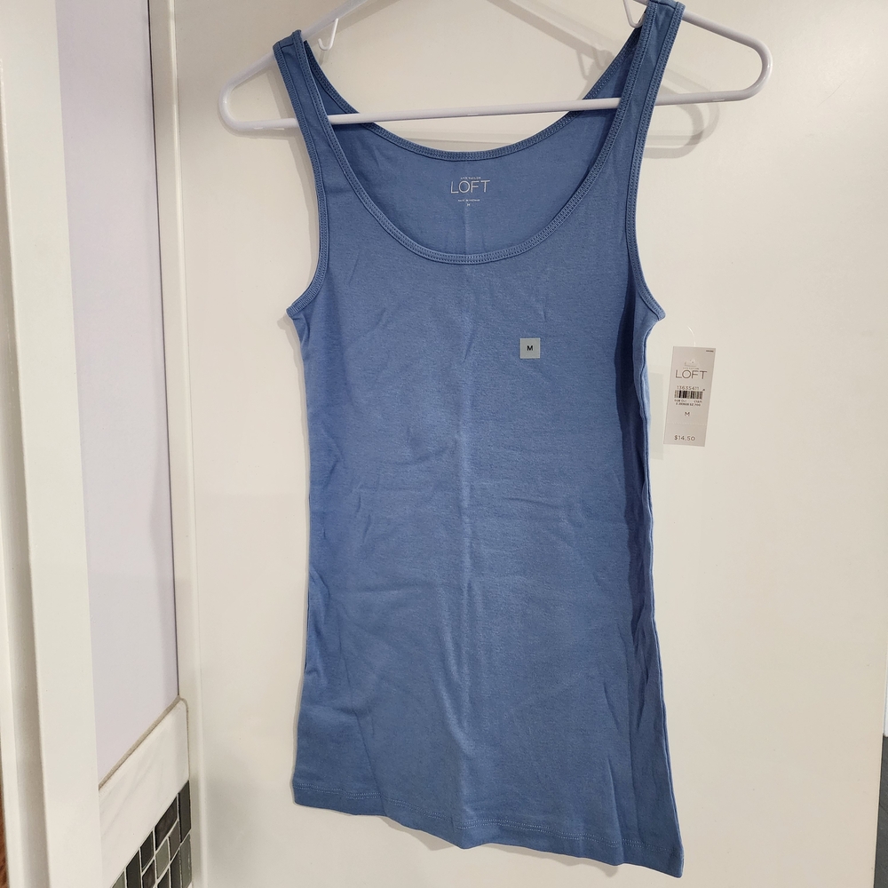 LOFT Women's Sky Blue Tank Top